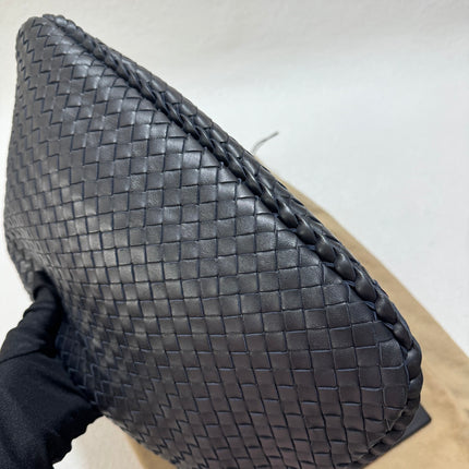 Sold Bottega Veneta Intrecciato Hobo Bag Medium Black Lambskin leather 40cm