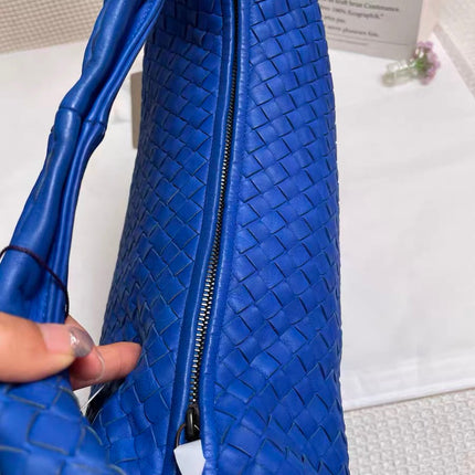 Bottega Veneta Hobo Bag Lambskin leather Royal Blue Medium 45cm