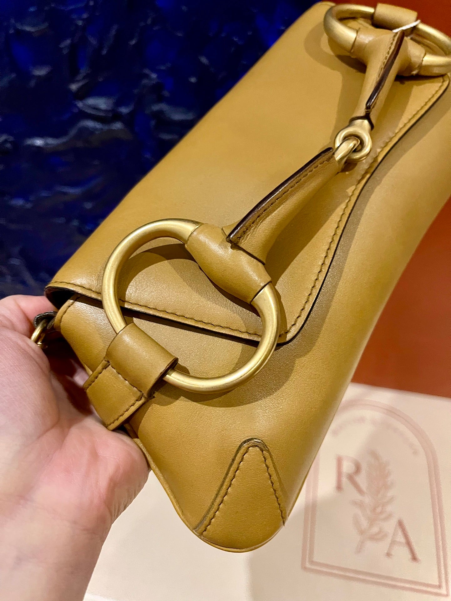 Gucci Horsebit 1955 Small Camel Leather Shoulder Bag