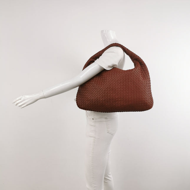 Bottega Veneta Hobo Bag Lambskin leather Brick Red 47cm