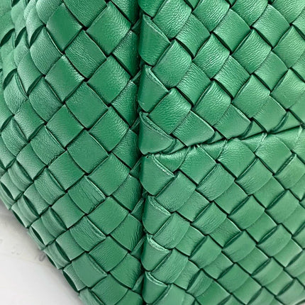 Sold Bottega Veneta Cabat Large Intreccio Leather Tote Bag Dark Green with Pouch 40cm