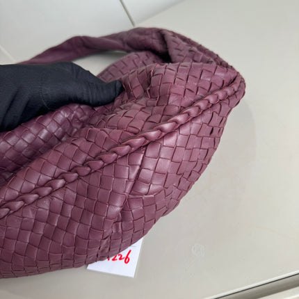Sold Bottega Veneta Belly Hobo Intrecciato Burgundy Large 50cm