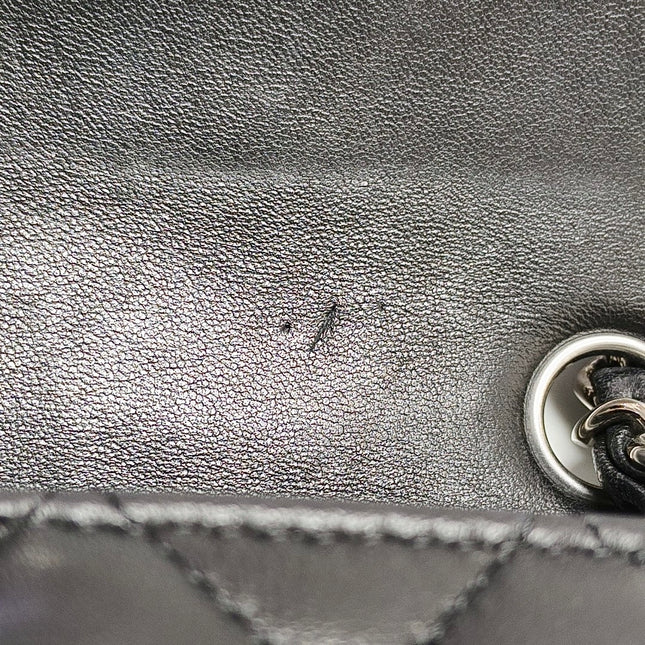 Chanel Classic Flap Mini Black Lambskin Silver Hardware