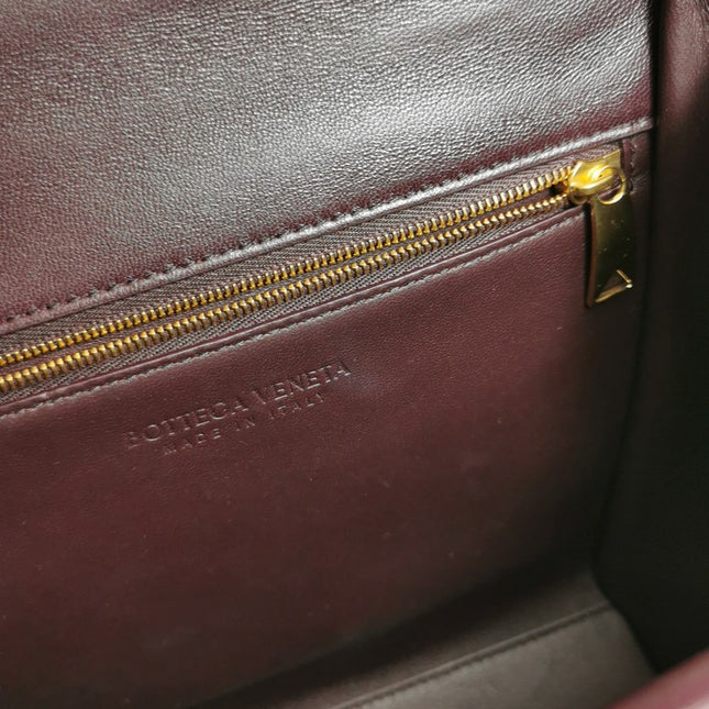 Bottega Veneta The Clip Burgundy Crossbody Bag