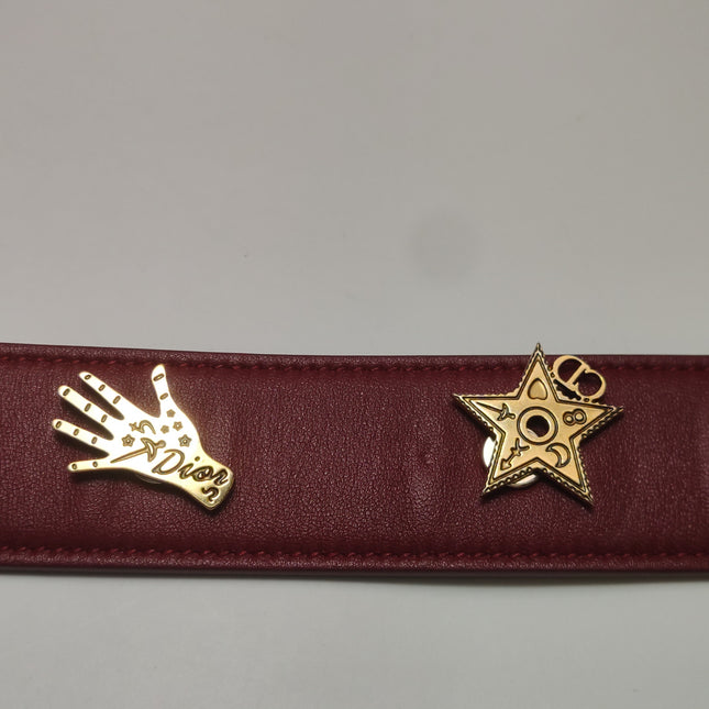 Lady Dior Small My Abcdior Burgundy Lambskin Cannage Leather Gold Hardware 2017