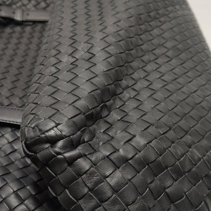 Bottega Veneta Cesta Shopper Tote Intrecciato Black Leather Large 50cm