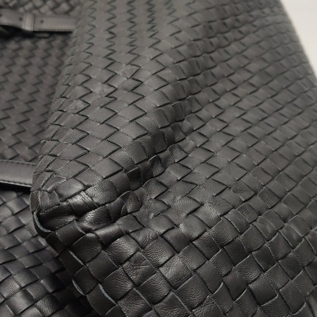 Bottega Veneta Cesta Shopper Tote Intrecciato Black Leather Large 50cm