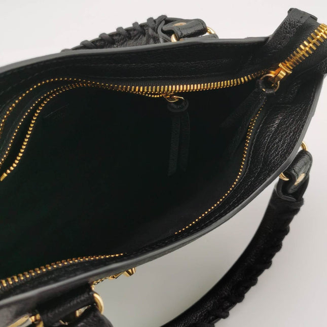 Sold Balenciaga City Bag Black with Gold hardware Mini Crossbody Bag