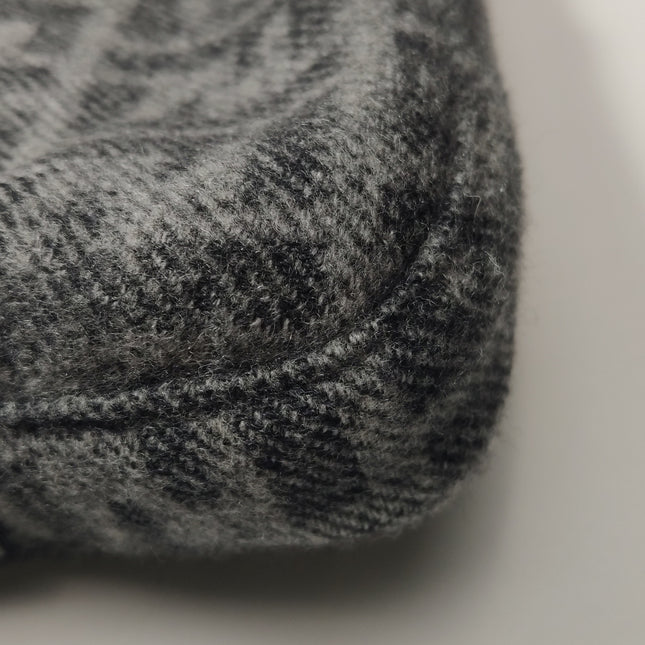 Fendi Baguette Bag Grey Wool Zucca Print Shoulder Bag