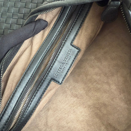 Bottega Veneta Intrecciato Hobo Bag Medium Black Leather 47cm