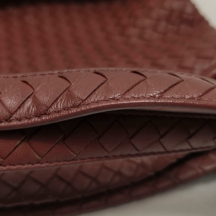 Bottega Veneta Garda Burgundy Intrecciato Nappa Leather Large 33cm