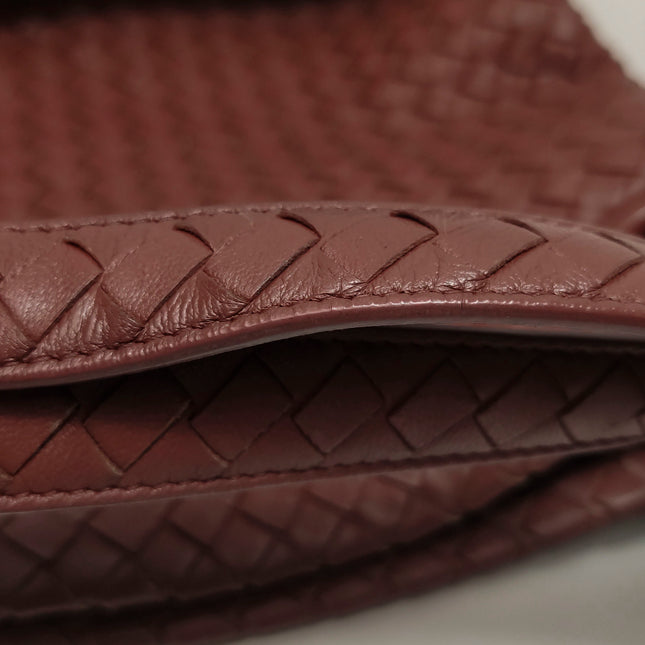 Bottega Veneta Garda Burgundy Intrecciato Nappa Leather Large 33cm