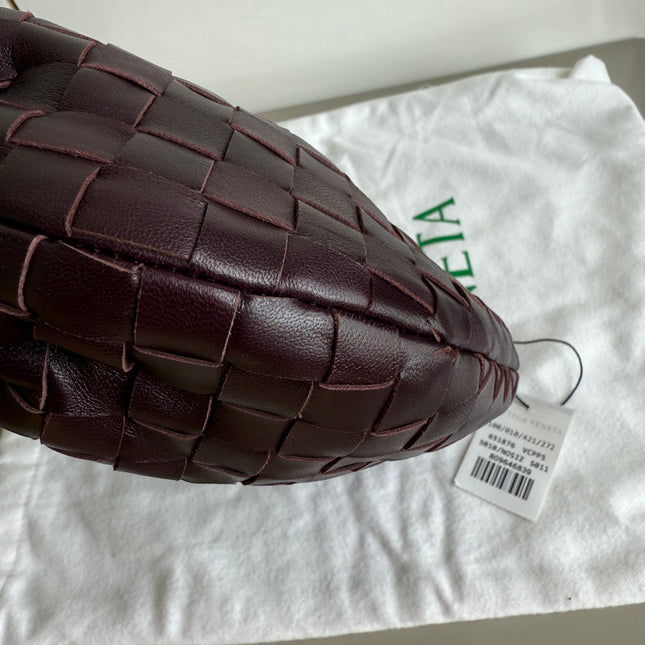 Bottega Veneta Jodie Mini Dark Burgundy Wine Leather