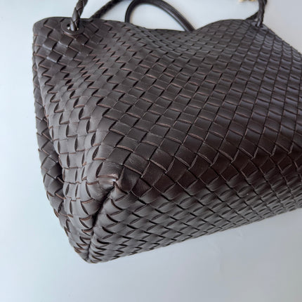 Bottega Veneta Andiamo Large Dark Chocolate Brown Handbag