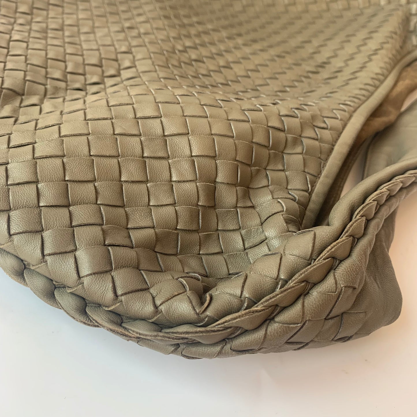 Bottega Veneta Hobo Bag Large Grey Lambskin leather 53cm