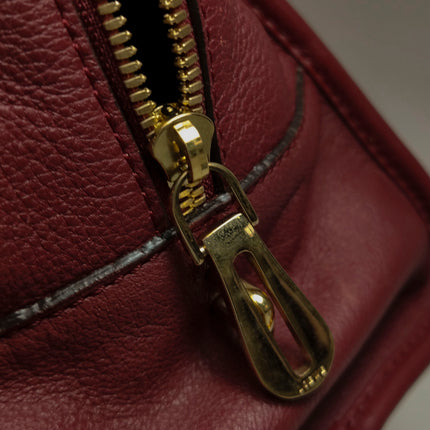 Loewe Amazona 36 Medium Burgundy Leather Dragon Lock Gold-tone Hardware
