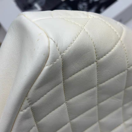 Chanel White Quilted Lambskin Double Side Pack Bags Aged Gold Hardware 2019