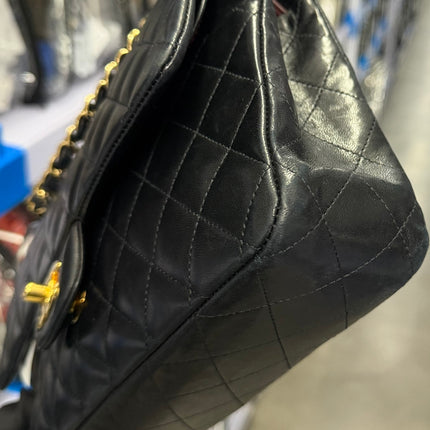 Chanel Classic Flap Medium Black Lambskin Leather Gold Hardware 2009-2010
