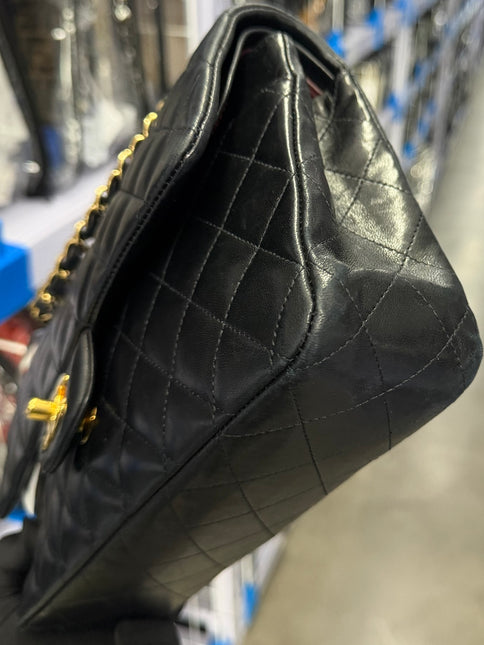 Chanel Classic Flap Medium Black Lambskin Leather Gold Hardware 2009-2010