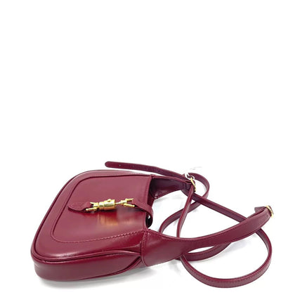 Gucci Jackie 1961 Mini Red Burgundy Leather Bag