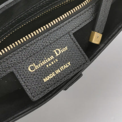 Dior Saddle 2019 Medium Grained Calfskin Leather Bag Black