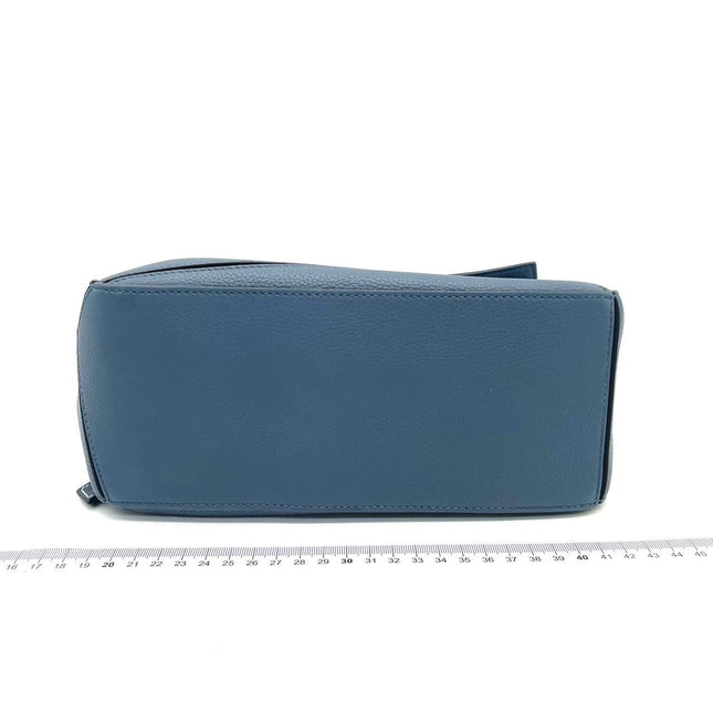 Loewe Puzzle Small Navy Grained Calfskin Leather Bag