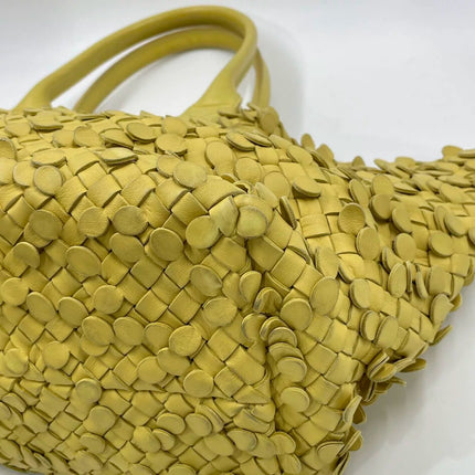 Bottega Veneta Cabat Limited Poussin Paillettes Tote Yellow