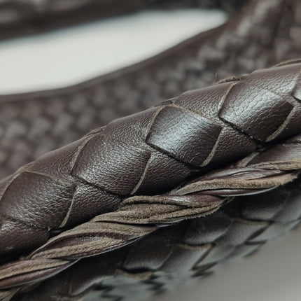 Bottega Veneta Veneta Hobo Medium Dark Chocolate Brown 40cm Intrecciato Lambskin leather