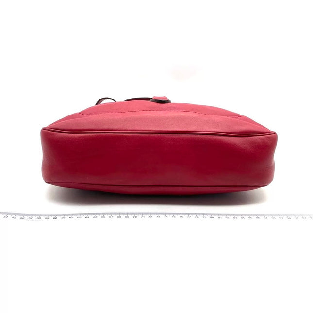 Gucci Jackie Soft Medium Leather Bag Burgundy Red Gold Piston Lock