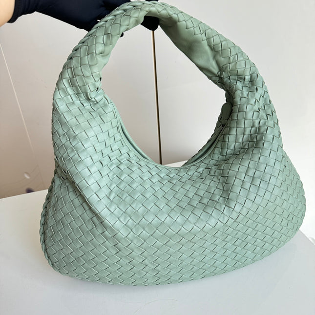 Bottega Veneta Veneta Hobo Medium Green Intrecciato Leather Bag 41cm-Luxbags