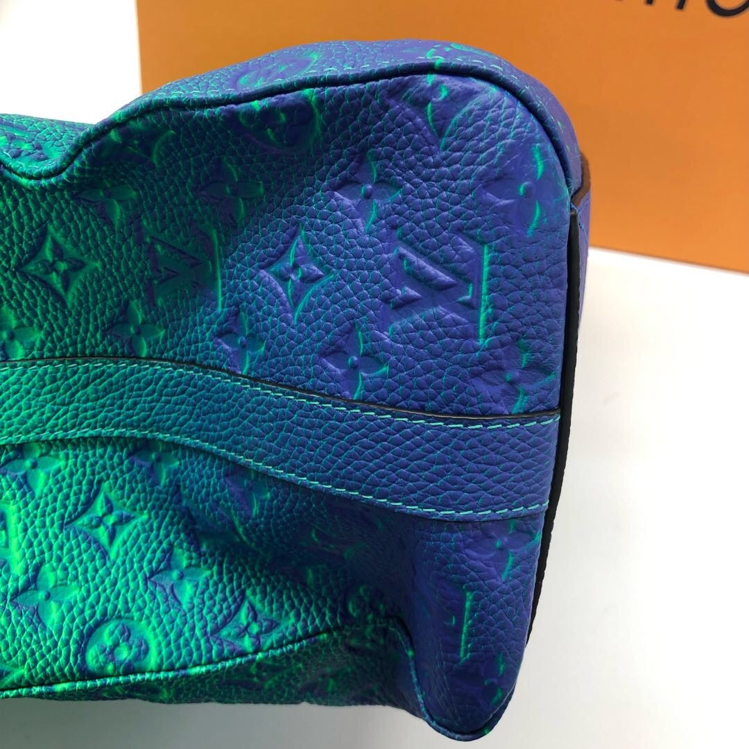 Louis Vuitton Virgil Abloh Green and Blue Monogram Illusion Leather Ke Luxbags