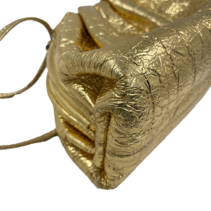 Sold Bottega Veneta Pouch Mini Gold Lambskin Leather