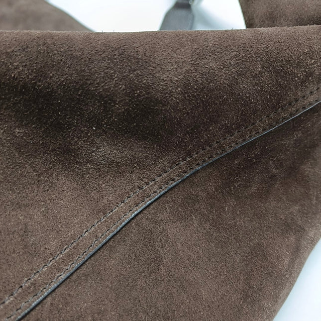 Gucci Jackie 1961 Medium Brown Suede Shoulder Tote Bag