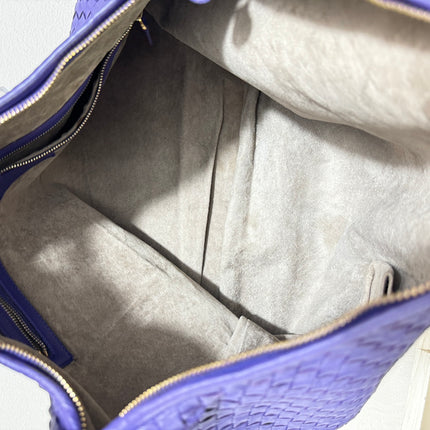 Sold Bottega Veneta Hobo Bag Large Purple Leather 50cm