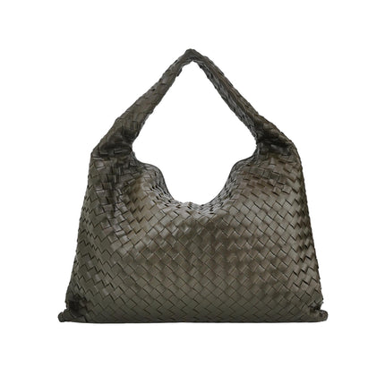 Bottega Veneta Hop Large Leather Dark Olive Green Hobo Bag