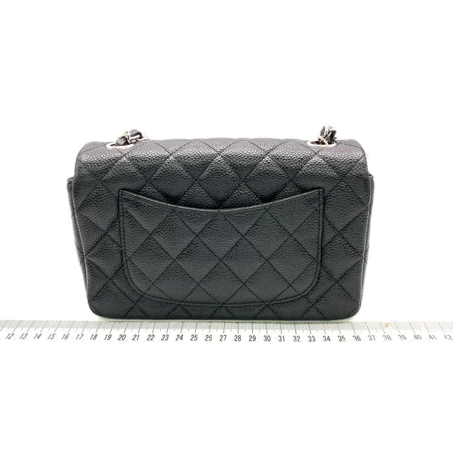 Chanel Classic Flap Mini Black Caviar Silver Hardware 2017-18