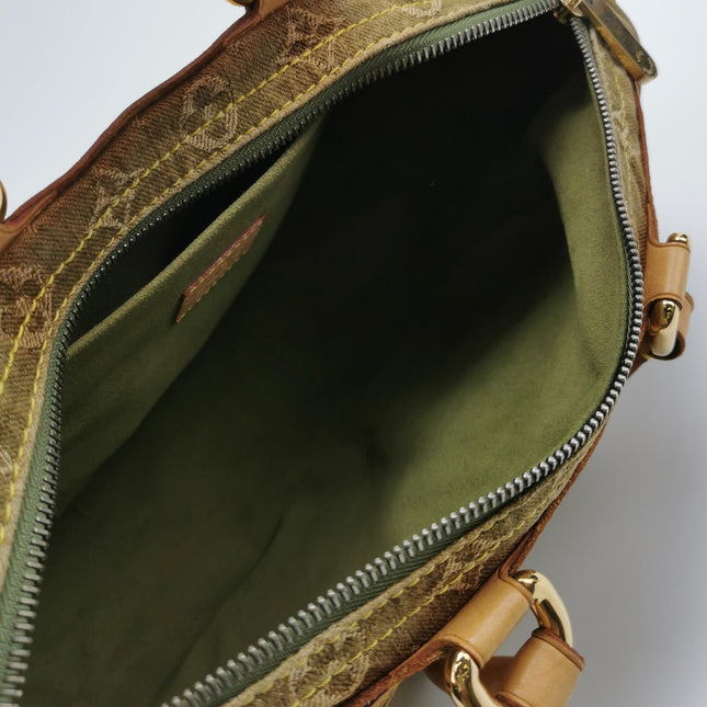 Louis Vuitton Green Denim Neo Speedy Boston Bag
