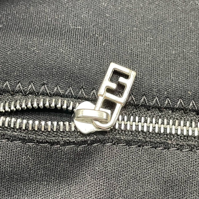 FENDI Baguette Vintage Black Cloth Silver Hardware