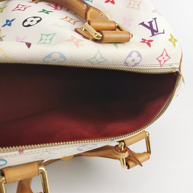 Louis Vuitton x Takashi Murakami Speedy 30 Lock White Multicolor
