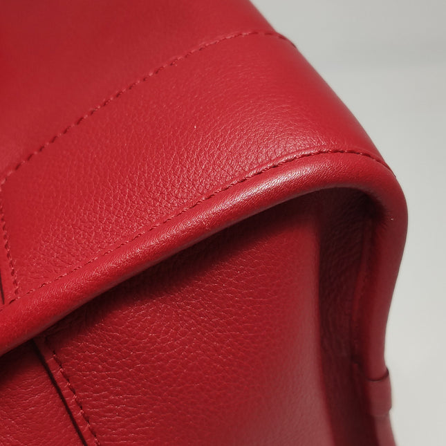 Loewe Amazona 36 Medium Red Leather Horse Lock Gold-tone Hardware