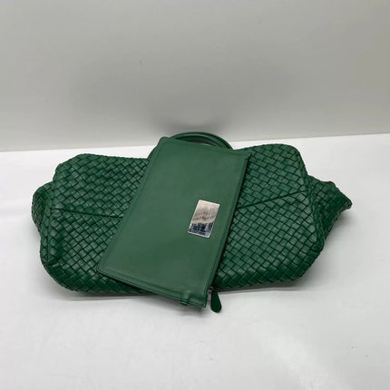 Bottega Veneta Cabat Tote Green Intreccio Leather 40cm