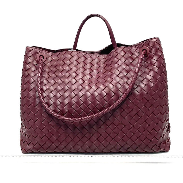 Bottega Veneta Andiamo Large Burgundy Handbag