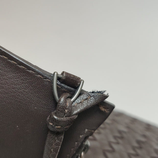 Bottega Veneta Cabat Tote Intreccio Leather Milk Chocolate Brown 40cm