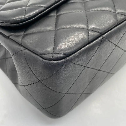 Chanel Classic Flap Maxi 2011 Black Lambskin Leather Single Flap with Gold Hardware