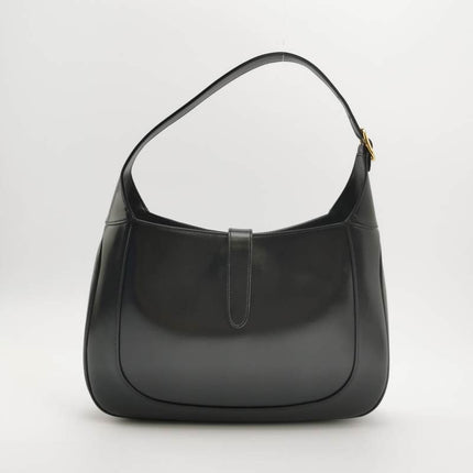 Sold Gucci Jackie 1961 Medium Black Leather Bag with Adjustable Strap