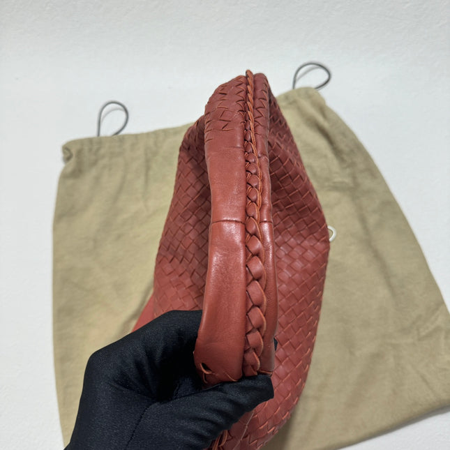 Sold Bottega Veneta Veneta Hobo Small Burgundy 40cm Lambskin Leather