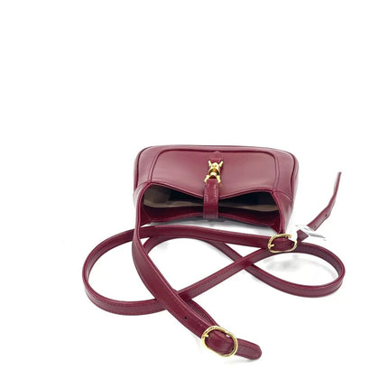 Gucci Jackie 1961 Mini Red Burgundy Leather Bag