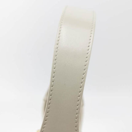 Gucci Jackie 1961 White Leather Bag with Adjustable Strap Size Small