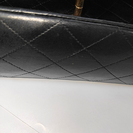 Chanel Classic Flap Vintage Black Lambskin Leather with 24k Gold Hardware, 1989-1991