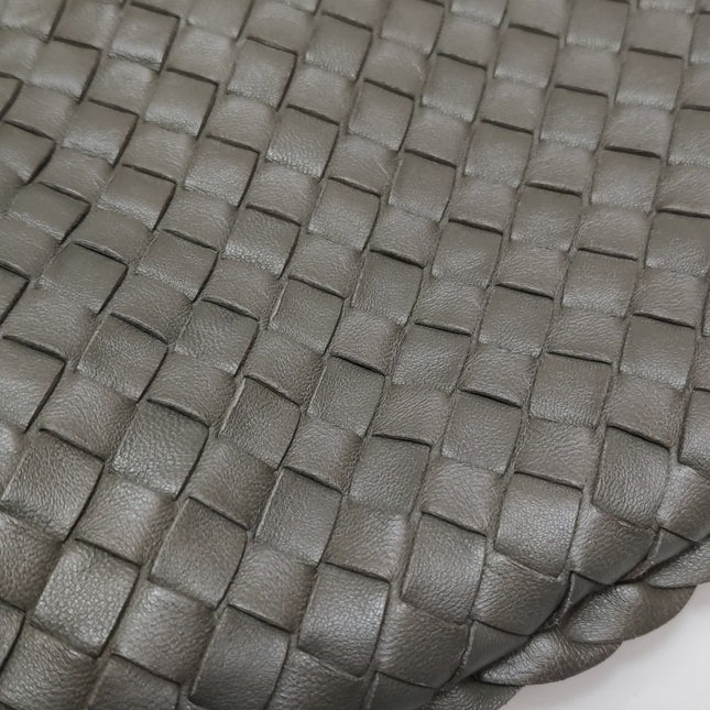 Bottega Veneta Hobo Bag Lambskin leather Grey Medium 40cm